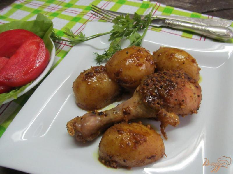 Фото приготовление рецепта: Горчично-медовая курица с карри шаг №5