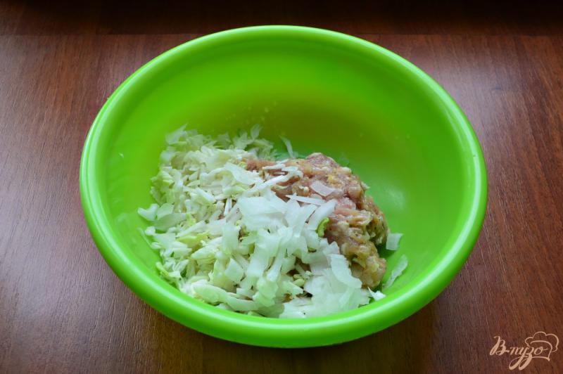 Фото приготовление рецепта: Куриные оладьи с картофелем и капустой шаг №1