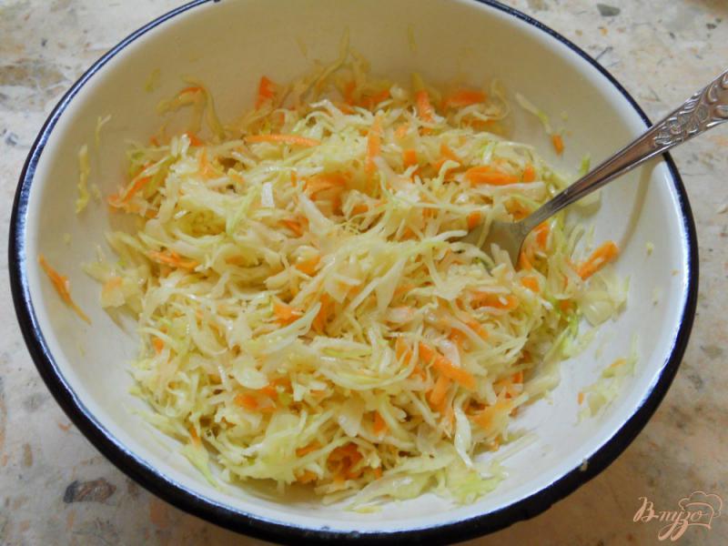 Фото приготовление рецепта: Салат из капусты и моркови с уксусом шаг №4