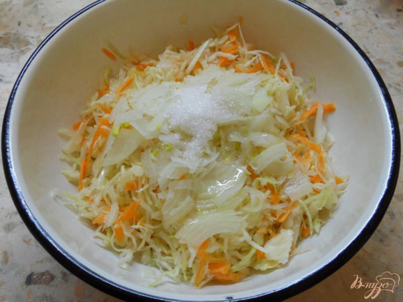 Фото приготовление рецепта: Салат из капусты и моркови с уксусом шаг №3