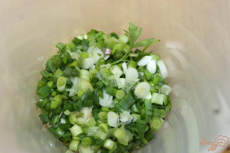 Фото приготовление рецепта: Закусочный соус с кинзой и зеленью шаг №2