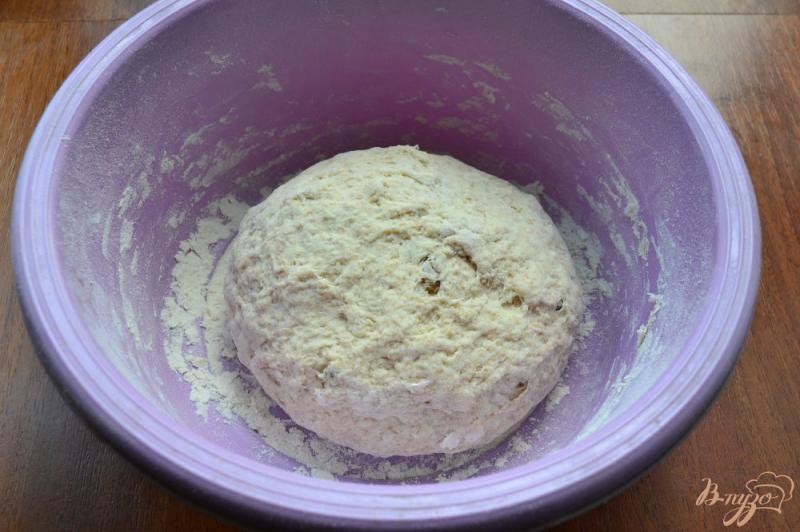 Фото приготовление рецепта: Пшенично-ржаной хлеб с изюмом шаг №3