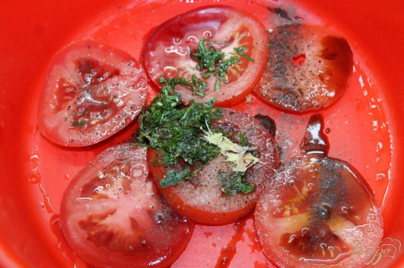 Фото приготовление рецепта: Маринованные помидоры в бальзамическом уксусе с мятой шаг №4