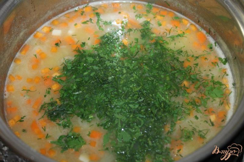 Фото приготовление рецепта: Гороховый суп с куриной ветчиной шаг №7