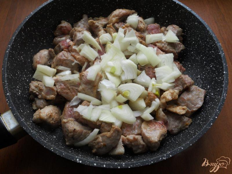 Фото приготовление рецепта: Свинина тушеная в яблочном соке шаг №3