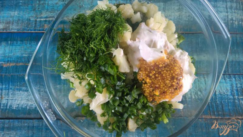 Фото приготовление рецепта: Салат из цветной капусты и брокколи шаг №4