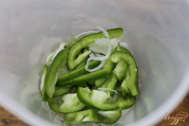 Фото приготовление рецепта: Летний соус с перцем и зеленым луком шаг №3