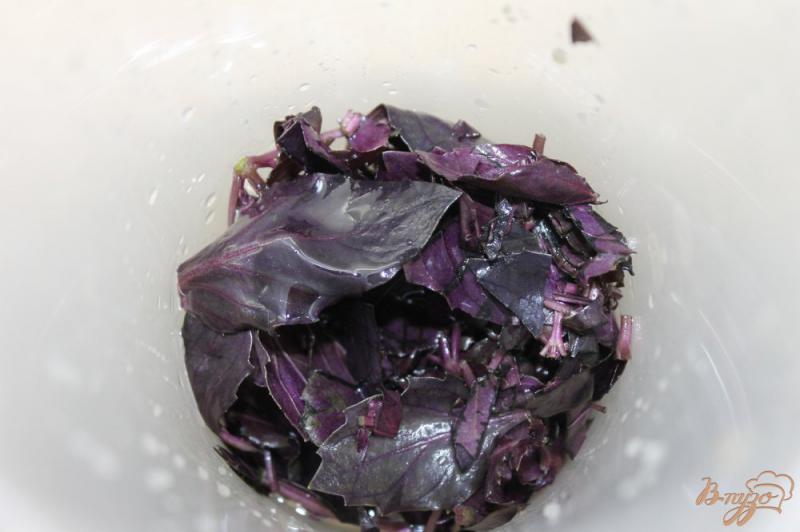Фото приготовление рецепта: « Соус Песто » из фиолетового базилика шаг №2
