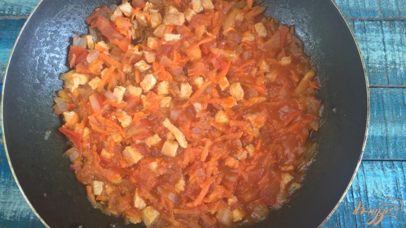 Фото приготовление рецепта: Летний овощной суп с копченой свининой шаг №6