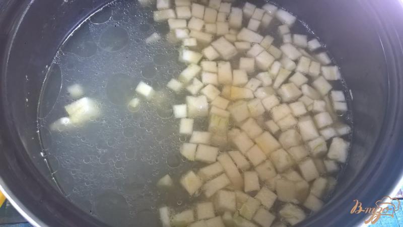 Фото приготовление рецепта: Летний овощной суп с копченой свининой шаг №3
