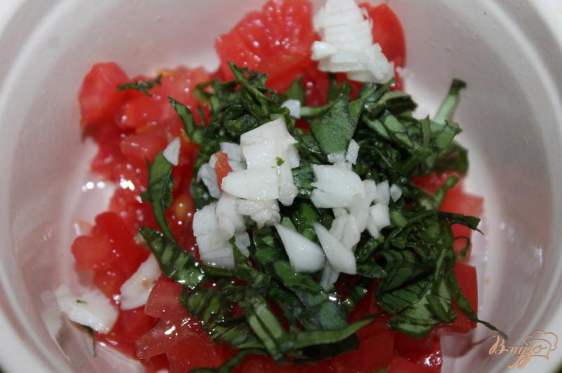 Фото приготовление рецепта: Баклажаны с помидорной начинкой шаг №6