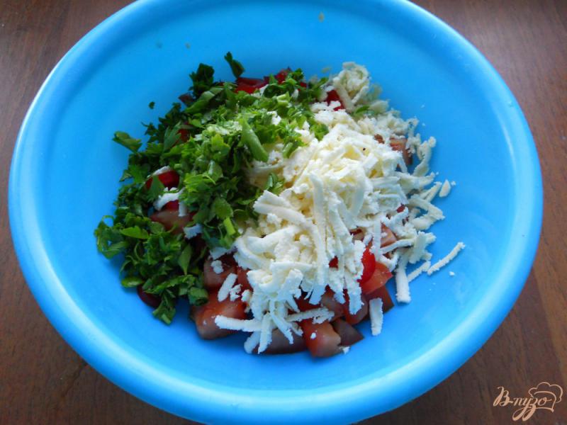 Фото приготовление рецепта: Салат из помидоров с брынзой шаг №2