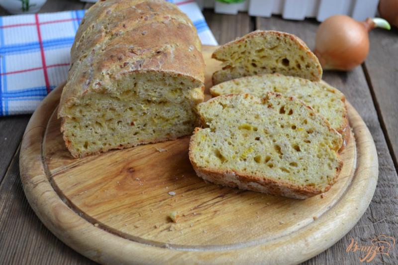 Фото приготовление рецепта: Бездрожжевой итальянский хлеб с сыром шаг №7