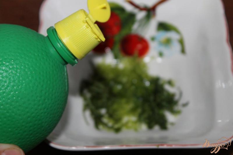 Фото приготовление рецепта: Салатная заправка из лаймового сока, чили и мяты шаг №4