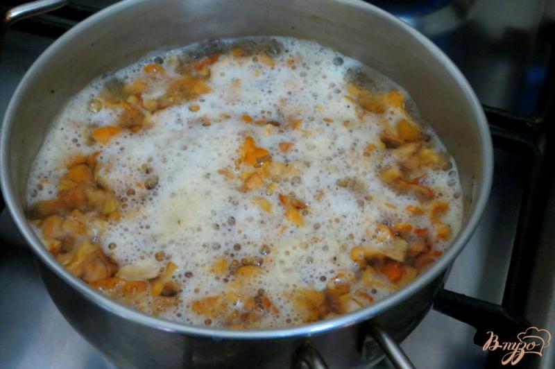Фото приготовление рецепта: Суп овощной с лисичками шаг №6