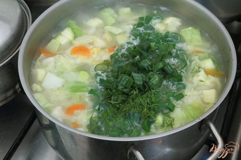 Фото приготовление рецепта: Суп из куриных желудочков с овощами шаг №11