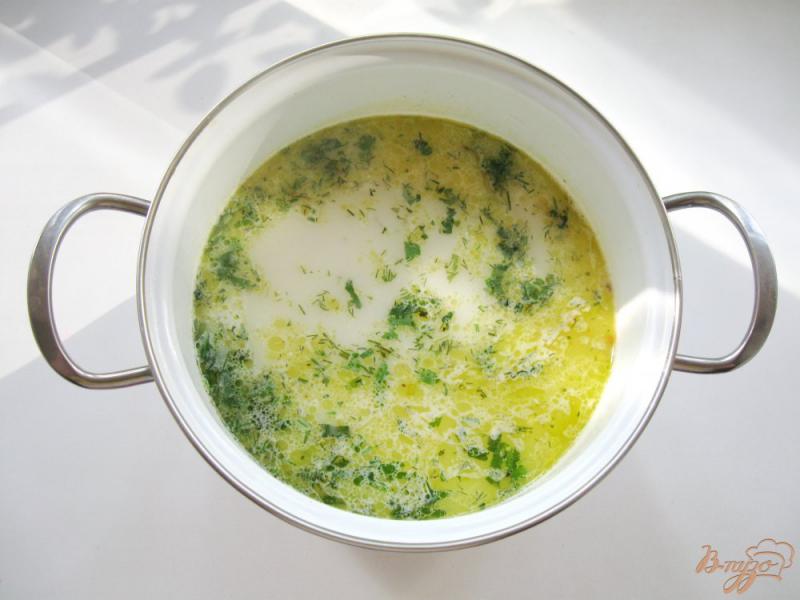 Фото приготовление рецепта: Овощной суп с сыром и фасолью шаг №5