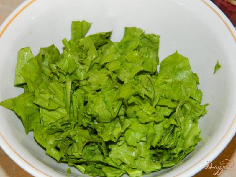 Фото приготовление рецепта: Салат с помидорами, яблоком и зеленью шаг №1
