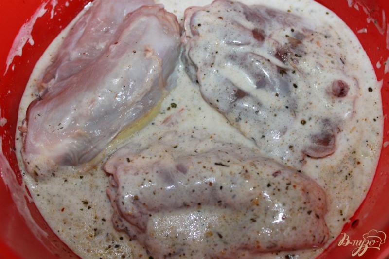 Фото приготовление рецепта: Куриные бедра маринованные в йогурте и специях шаг №6