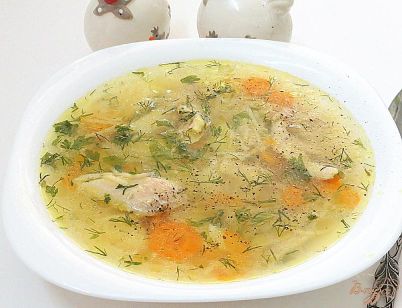 Фото приготовление рецепта: Куриный суп с вермишелью шаг №9