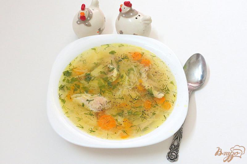 Фото приготовление рецепта: Куриный суп с вермишелью шаг №10