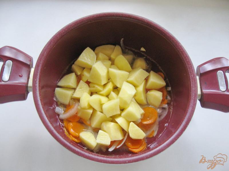 Фото приготовление рецепта: Овощное рагу со сметаной шаг №2