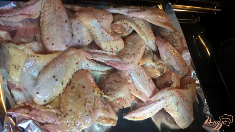 Фото приготовление рецепта: Острые куриные крылышки в духовке шаг №3
