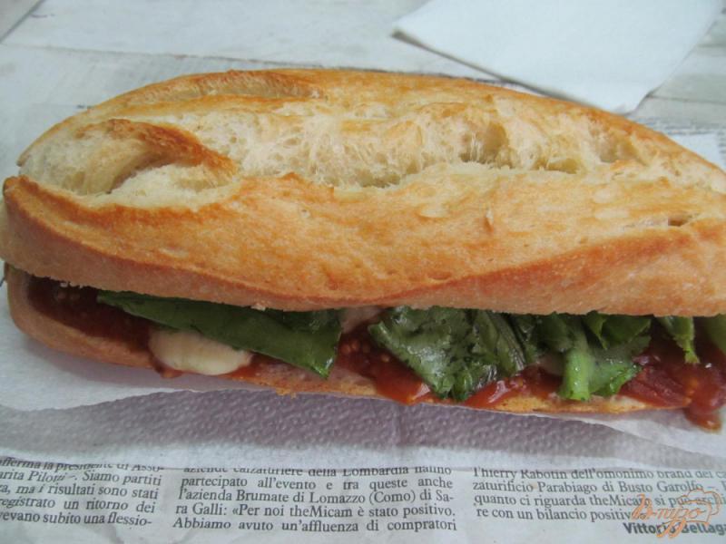 Фото приготовление рецепта: Сэндвич с фрикадельками шаг №13