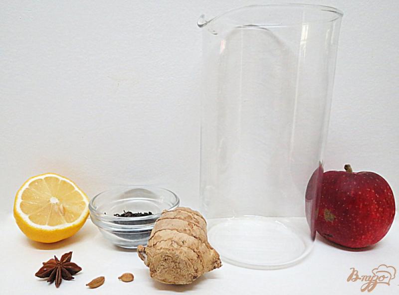 Фото приготовление рецепта: Чай с имбирём, яблоком, лимоном шаг №1