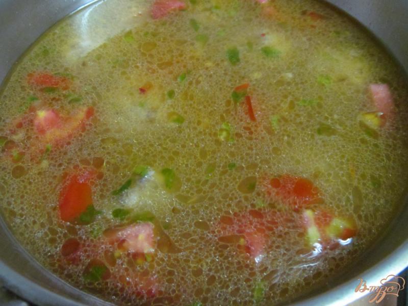 Фото приготовление рецепта: Быстрый суп с фрикадельками шаг №5