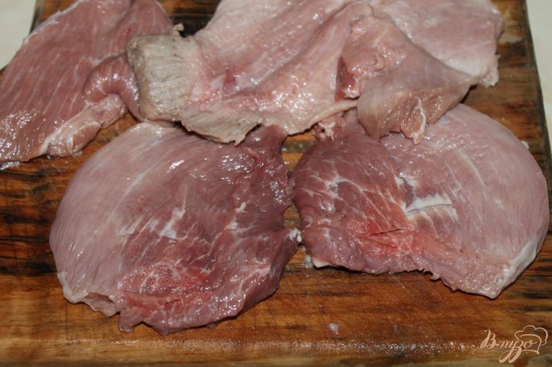 Фото приготовление рецепта: Жареная свинина с сыром шаг №1