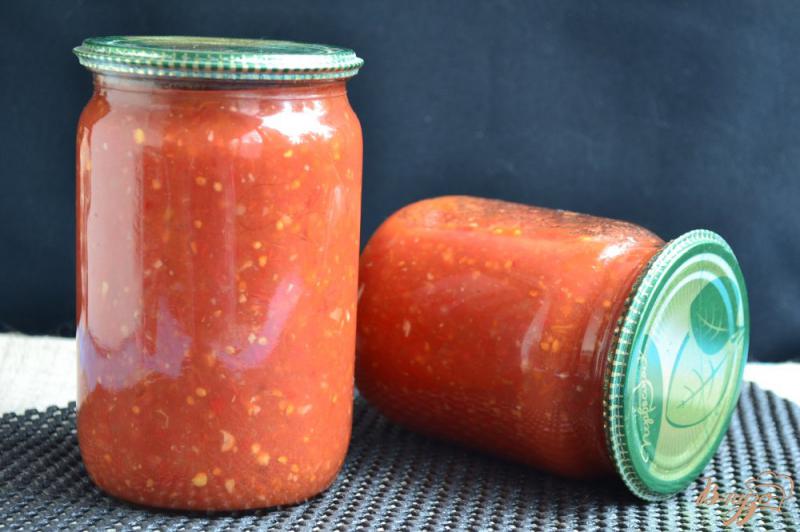 Фото приготовление рецепта: Острый томатный соус на зиму в мультиварке шаг №5