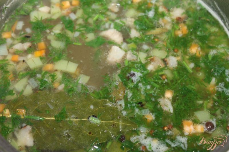 Фото приготовление рецепта: Суп с паутинкой и свининой шаг №7