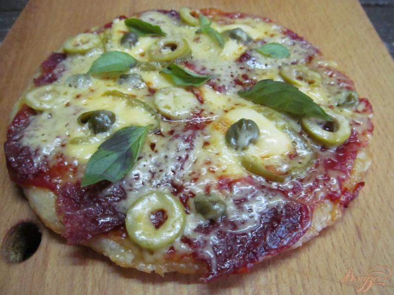 Фото приготовление рецепта: Пицца из картофельного теста на сковороде шаг №6