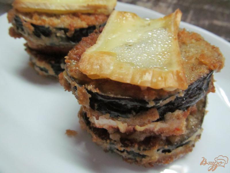 Фото приготовление рецепта: Закуска из баклажана с крабовым палочками шаг №8