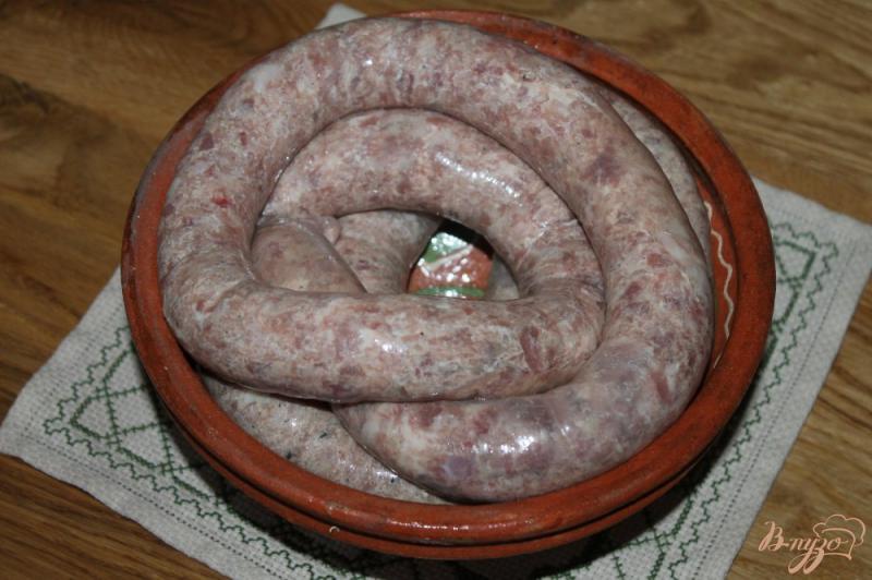 Фото приготовление рецепта: Свиная колбаса, домашняя шаг №8