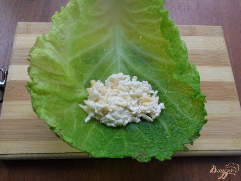 Фото приготовление рецепта: Шницели из савойской капусты с сыром шаг №3