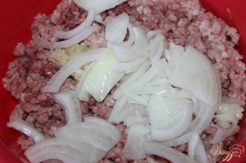 Фото приготовление рецепта: Котлеты из свинины с базиликом на мангале шаг №4