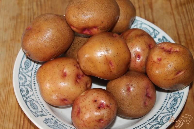 Фото приготовление рецепта: Давленный картофель по - деревенски с салом и луком шаг №1