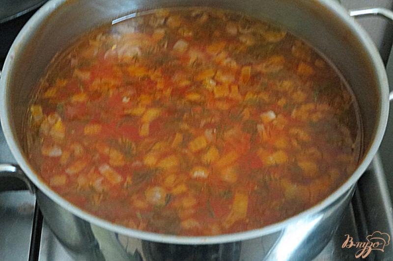 Фото приготовление рецепта: Суп томатный шаг №7