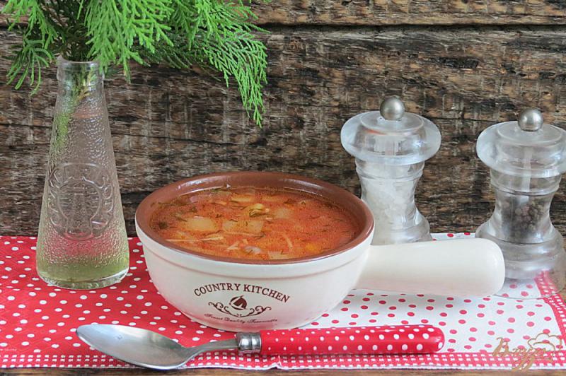 Фото приготовление рецепта: Суп томатный шаг №9