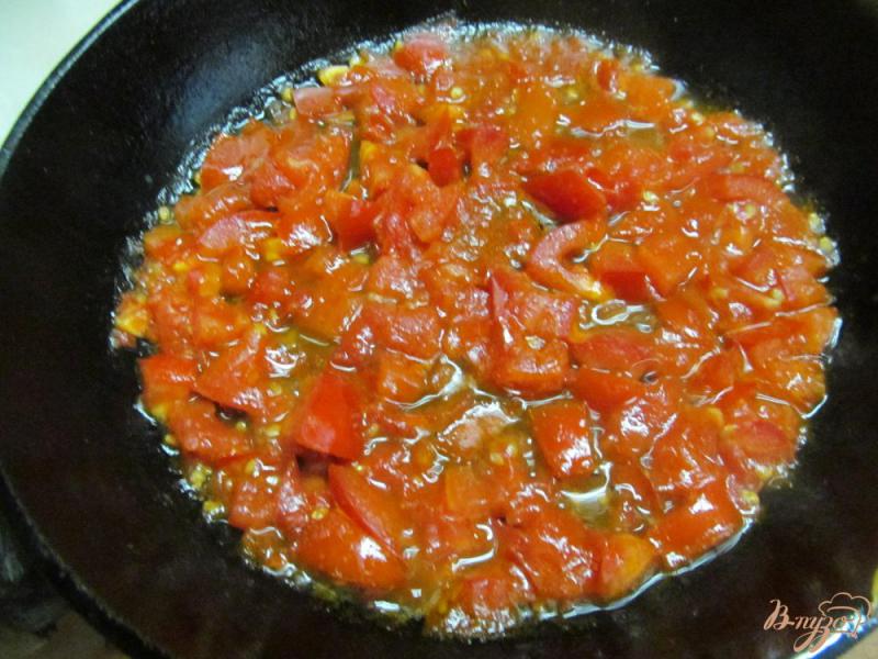 Фото приготовление рецепта: Аджапсандали с печеным и жареным баклажаном шаг №5