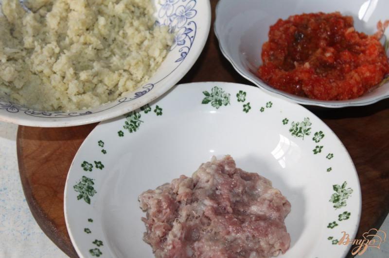 Фото приготовление рецепта: Котлеты из цветной капусты, свинины и перца шаг №1