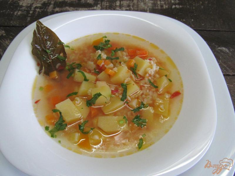Фото приготовление рецепта: Суп из овощей и булгура шаг №7