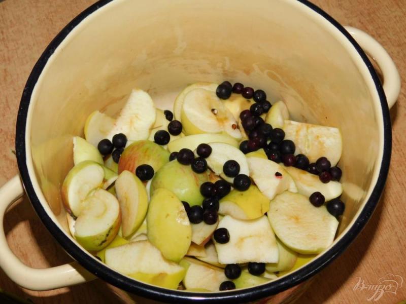 Фото приготовление рецепта: Яблочный компот с черноплодной рябиной шаг №1