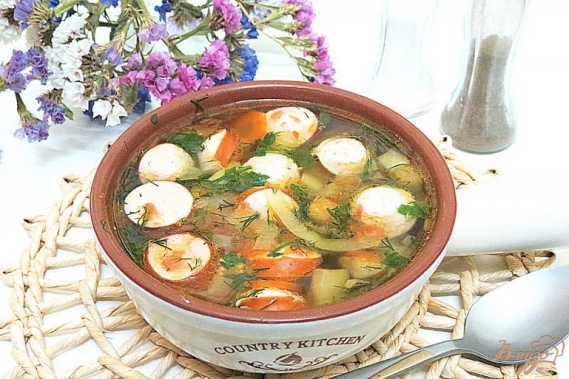 Фото приготовление рецепта: Суп овощной с баклажанами шаг №9