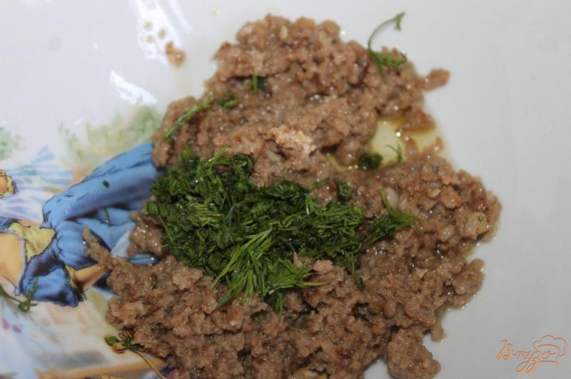 Фото приготовление рецепта: Закуска из баклажан с мясом и помидорами шаг №5