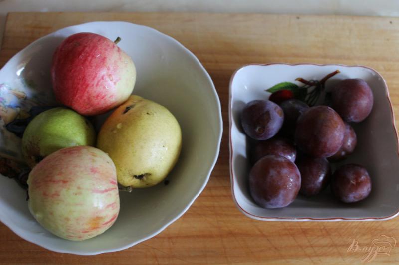 Фото приготовление рецепта: Компот из слив, яблок и груш шаг №1