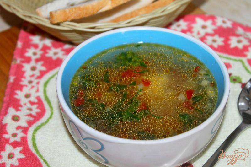 Фото приготовление рецепта: Суп из цветной капусты, кабачка и помидора шаг №6