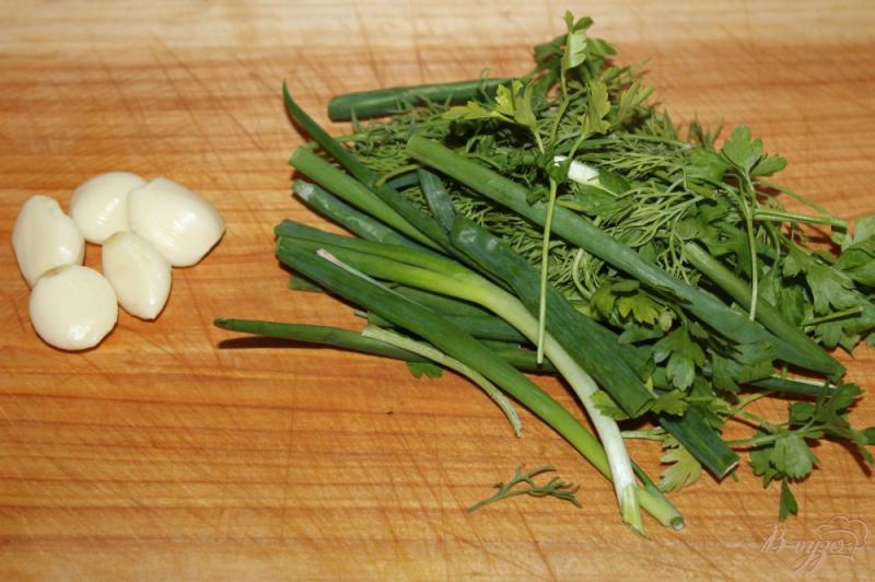 Фото приготовление рецепта: Маринованное сало с прорезью мяса в чесночном соусе шаг №3